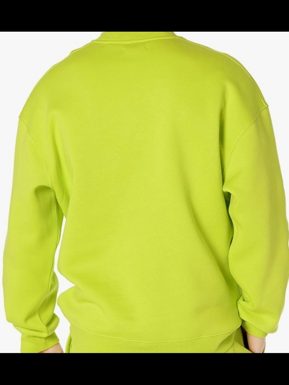 Amazon Essentials Men's Crewneck Sweatshirt in Lime Green